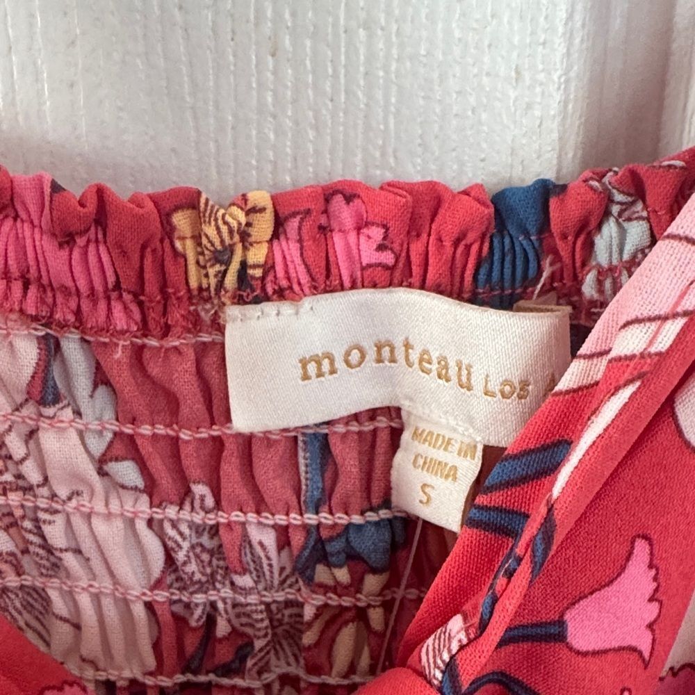 Monteau Pink Floral Maxi Dress - Picture 3 of 4